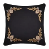 Royal Court Calabria Square Throw Pillow In Black