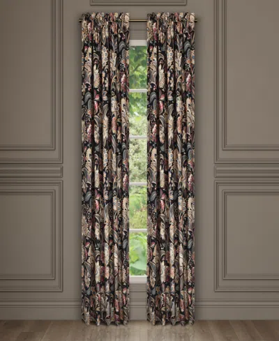 Royal Court Calabria Window Panel Pair, 50" X 84" In Black