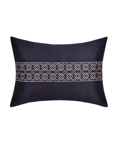 Royal Court Carlisle Boudoir Decorative Pillow, 11" X 20" In Blue