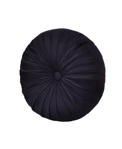 Royal Court Carlisle Tufted Decorative Pillow, 15" Round In Black