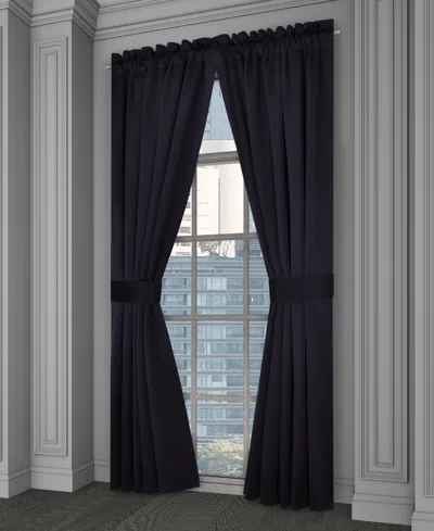 Royal Court Carlisle Window Panel Pair, 50" X 84" In Purple