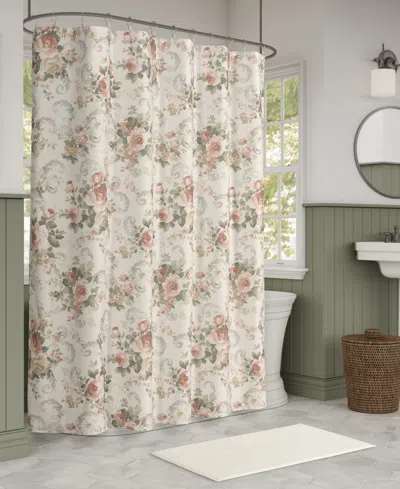 Royal Court Chablis Shower Curtain, 72" X 70" In Rose Gold