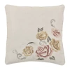 Royal Court Chablis Square Throw Pillow In White