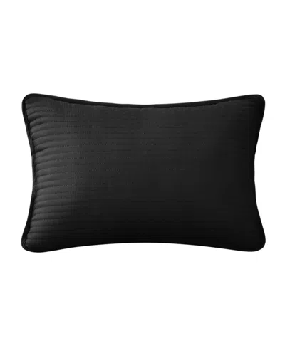Royal Court Dalton Boudoir Decorative Pillow, 13" X 19" In Black