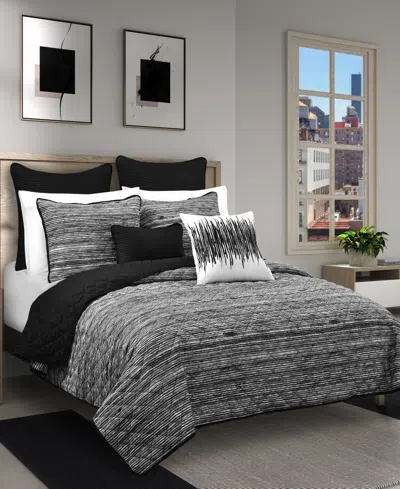 Royal Court Dalton Sleek Stripe 2-pc. Quilt Set, Twin/twin Xl In Black