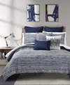 Royal Court Dalton Sleek Stripe 3-pc. Comforter Set, Full/queen In Blue