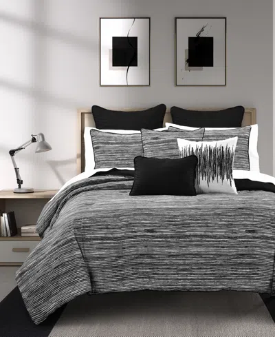 Royal Court Dalton Sleek Stripe 3-pc. Comforter Set, King/california King In Black