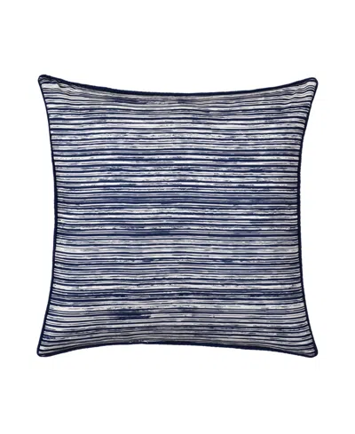 Royal Court Dalton Sleek Stripe Decorative Pillow, 20" X 20" In Blue