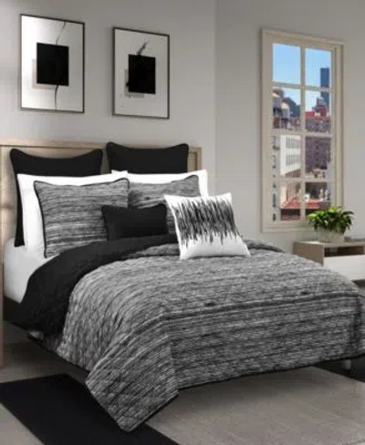 Royal Court Dalton Sleek Stripe Quilt Sets In Black