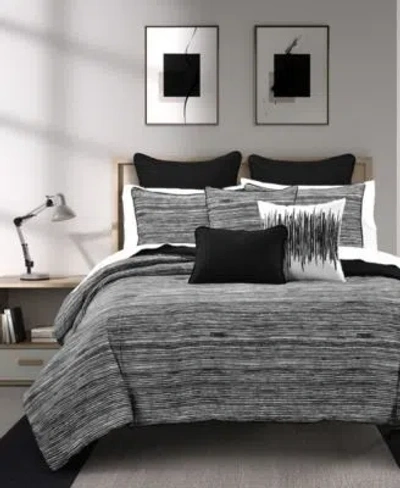 Royal Court Dalton Stripe Comforter Sets In Black