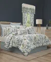 Royal Court Evergreen Botanical Leaf 4-pc. Comforter Set, Full