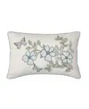 Royal Court Evergreen Boudoir Decorative Pillow, 13" X 21" In Gray