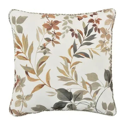 Royal Court Evergreen Square Throw Pillow In Green