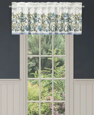 Royal Court Evergreen Window Straight Valance, 17" X 72" In Blue