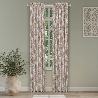 Royal Court Janessa Rod Pocket Room Darkening Set Of 2 Curtain Panel In Multi
