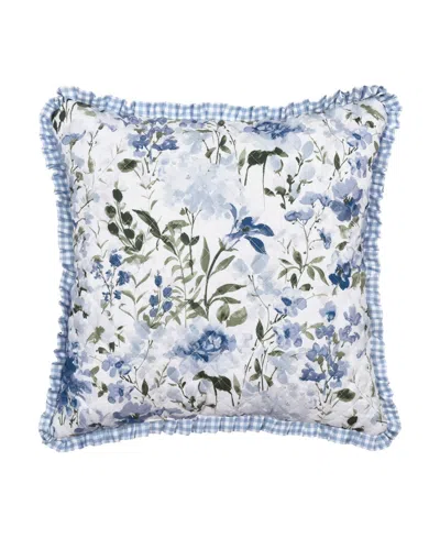 Royal Court Kourtney Square Decorative Pillow, 16" X 16" In Blue