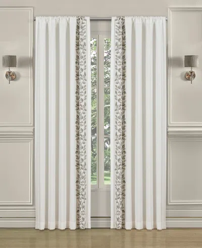 Royal Court Laurel Window Panel Pair, 84" X 41" In White