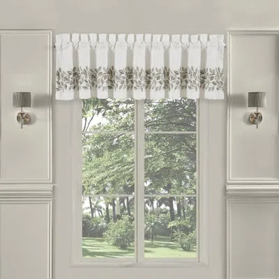 Royal Court Laurel Window Straight Valance In White