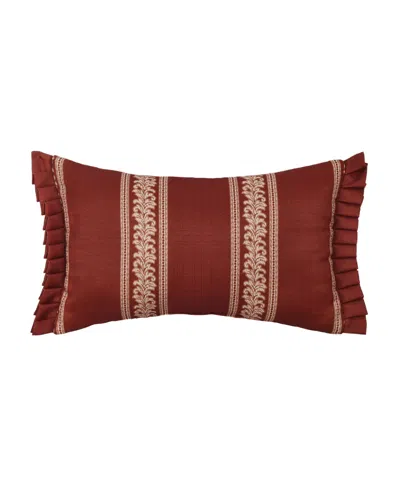 Royal Court Lazia Boudoir Decorative Pillow, 12" X 20" In Red