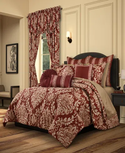 Royal Court Lazia Damask 3-pc. Comforter Set, King/california King In Red
