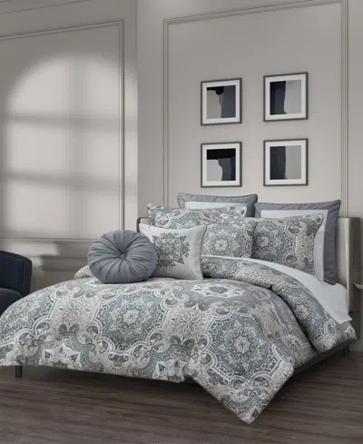 Royal Court Lisbon Damask 3-pc. Comforter Set, King/california King In Gray