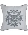 Royal Court Lisbon Embellished Decorative Pillow, 18" X 18" In Gray
