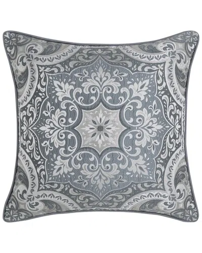 Royal Court Lisbon Square Decorative Throw Pillow In Gray