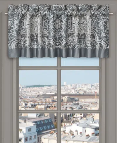 Royal Court Lisbon Window Straight Valance, 18" X 72" In Gray