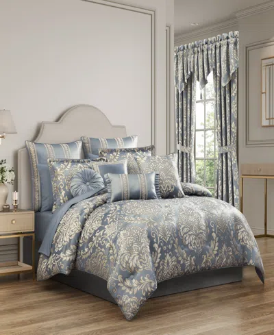 Royal Court Lorenzo Damask 3-pc. Comforter Set, Full/queen In Blue