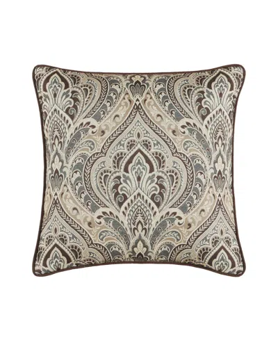 Royal Court Maren Square Decorative Pillow, 18" X 18" In Brown
