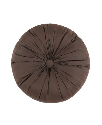 Royal Court Maren Tufted Decorative Pillow, 15" Round In Brown