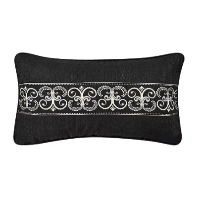 Royal Court Messina Rectangular Throw Pillow In Black