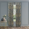 Royal Court Messina Rod Pocket Room Darkening Set Of 2 Curtain Panel In Blue