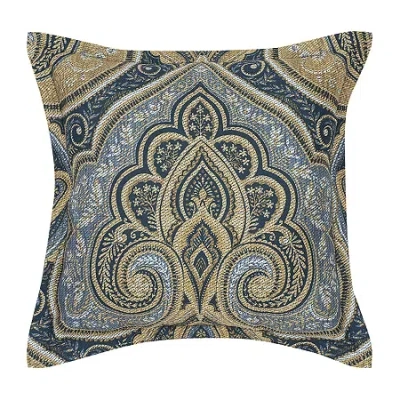 Royal Court Messina Square Throw Pillow In Blue