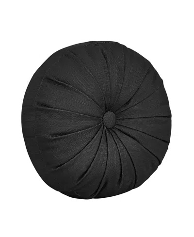 Royal Court Messina Tufted Decorative Pillow, 15" Round In Black