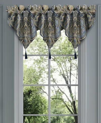 Royal Court Messina Window Ascot Valance, 40" X 21" In Blue
