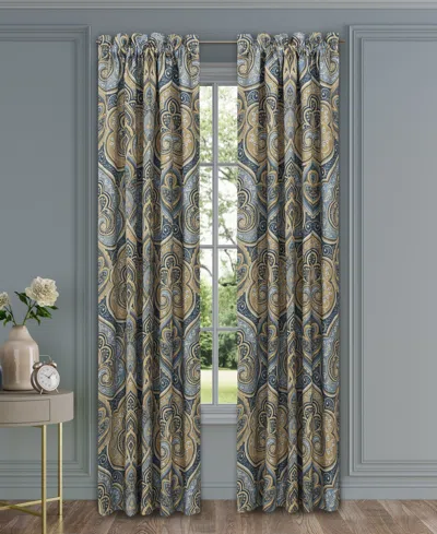 Royal Court Messina Window Panel Pair, 50" X 84" In Blue