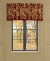 Royal Court Montecito Straight Window Valance, 17" X 72" In Red
