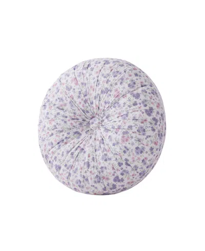 Royal Court Nola Tufted Decorative Pillow, 15" Round In Purple