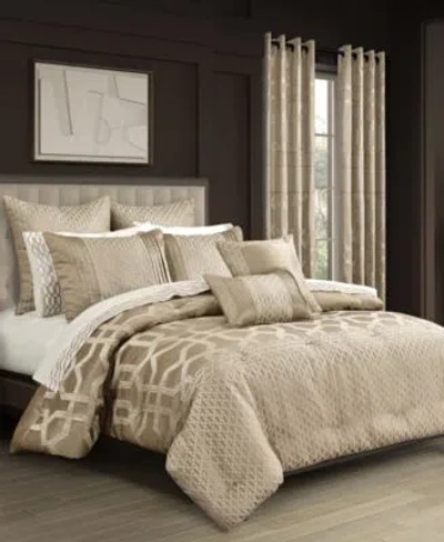 Royal Court Olympus Geometric Comforter Sets In Neutral