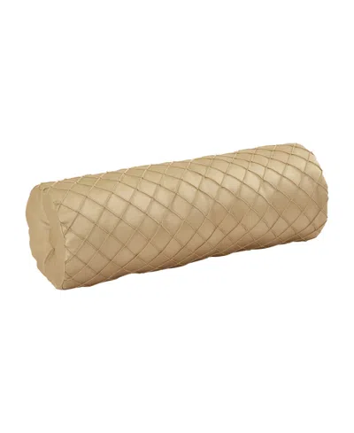Royal Court Potenza Bolster Decorative Pillow, 7" X 20" In Gold