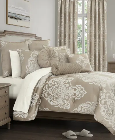 Royal Court Potenza Grand-scale 3-pc. Comforter Set, Full/queen In Sand