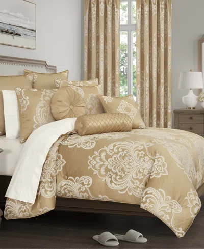 Royal Court Potenza Grand-scale 3-pc. Comforter Set, Full/queen In Gold