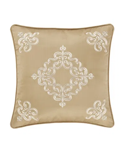 Royal Court Potenza Square Decorative Pillow, 18" X 18" In Gold