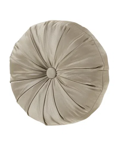 Royal Court Potenza Tufted Decorative Pillow, 15" Round In Sand