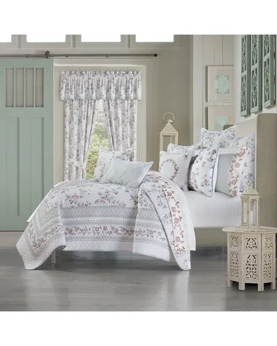 Royal Court Rialto Quilt Set In White