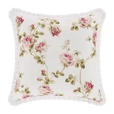 Royal Court Rosemary 16x16 Square Throw Pillow In Pink