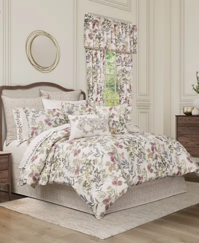 Royal Court Rosewood Botanical Leaf 4-pc. Comforter Set, Full