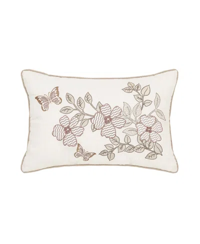 Royal Court Rosewood Boudoir Decorative Pillow, 13" X 21" In Pink
