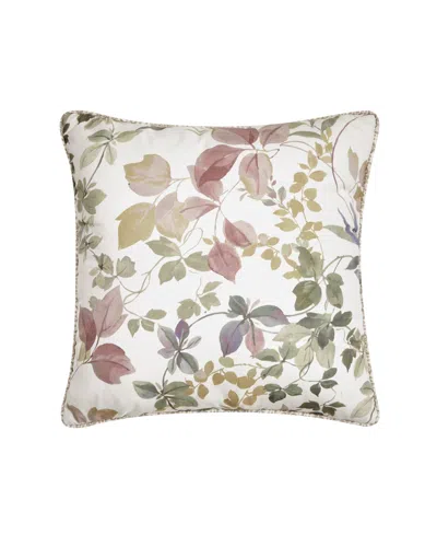 Royal Court Rosewood Evergreen Square Decorative Pillow, 16" X 16" In Pink